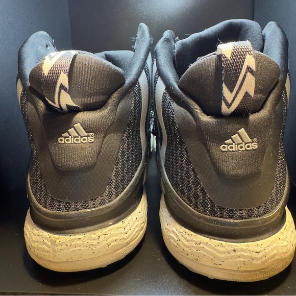 Adidas Men's Black and White John Wall Basketball Sneakers - Picture 2 of 8